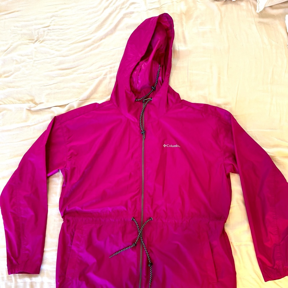 Columbia hot pink windbreaker XL